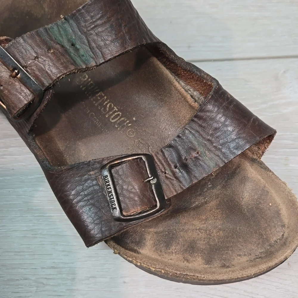 Birkenstock Mens Milano Leather Sandals Flats shoes sz 44/11 Regular
